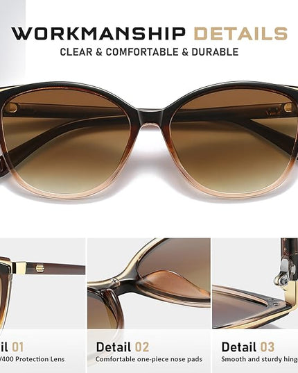 Trendy Cat Eye Sunglasses for Women Fashion Cateye UV400 Protection Glasses CL22017