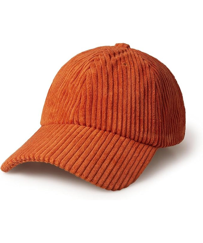 CHOK.LIDS Everyday Corduroy Baseball Cap for Men and Women Dad Hat Unisex Adjustable Lightweight Polo Style Curved Brim