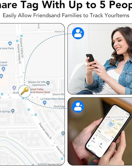 Tracker Tags-4 Pack, Bluetooth Tracker Works with Apple Find My APP (iOS Only), Keys Finder and Item Locator for Luggage, Backpack, Suitcases, Replaceable Battery, IP67 Waterproof weTag pro