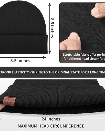 OZERO Winter Beanie Daily Hat - Thermal Polar Fleece Ski Stocking Skull Cap for Men and Women