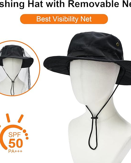 Sun Hats for Men Women Bucket Hat UPF 50+ Boonie Hat Foldable UV Protection Hiking Beach Fishing Summer Safari