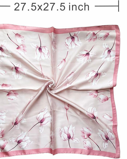 Head Bandanas Scarf for Women Silk Satin Hair Scarf Lightweight Vintage Fashion Square Neck Scarves Gift