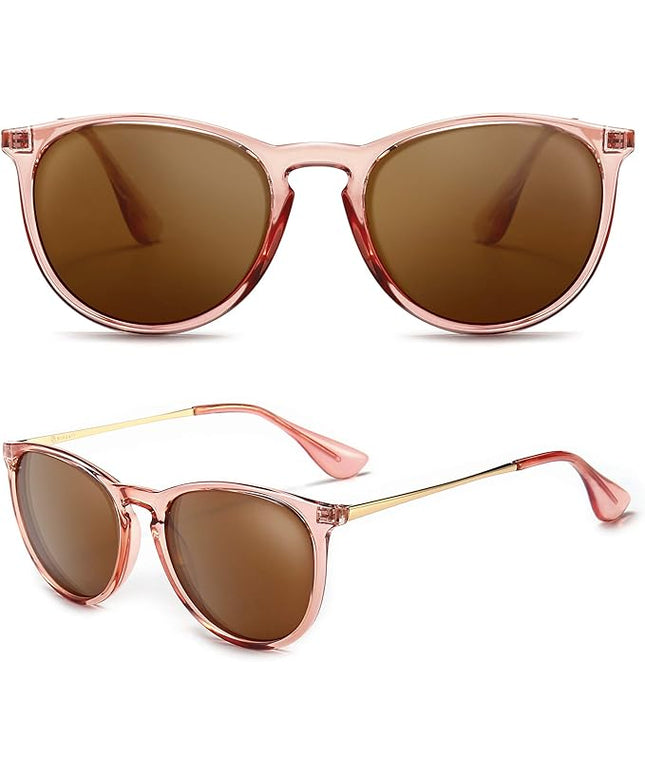 SUNGAIT Premium Vintage Round Sunglasses for Women Men Classic Retro Trendy Style