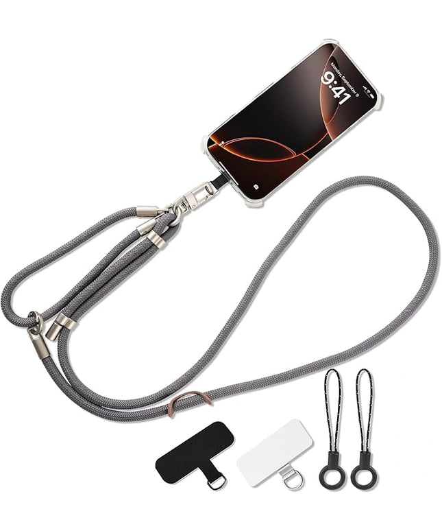 3-in-1 Adjustable Phone Lanyard Crossbody Cell Phone Neck Strap Universal Mobile Wrist Lanyard