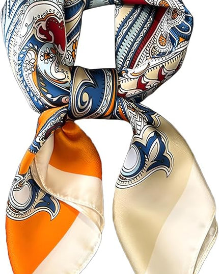 Head Bandanas Scarf for Women Silk Satin Hair Scarf Lightweight Vintage Fashion Square Neck Scarves Gift