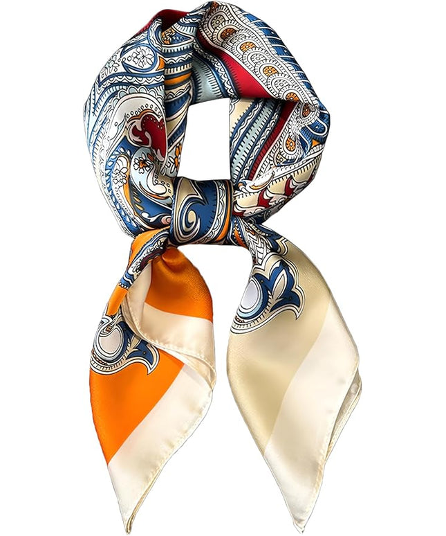 Head Bandanas Scarf for Women Silk Satin Hair Scarf Lightweight Vintage Fashion Square Neck Scarves Gift