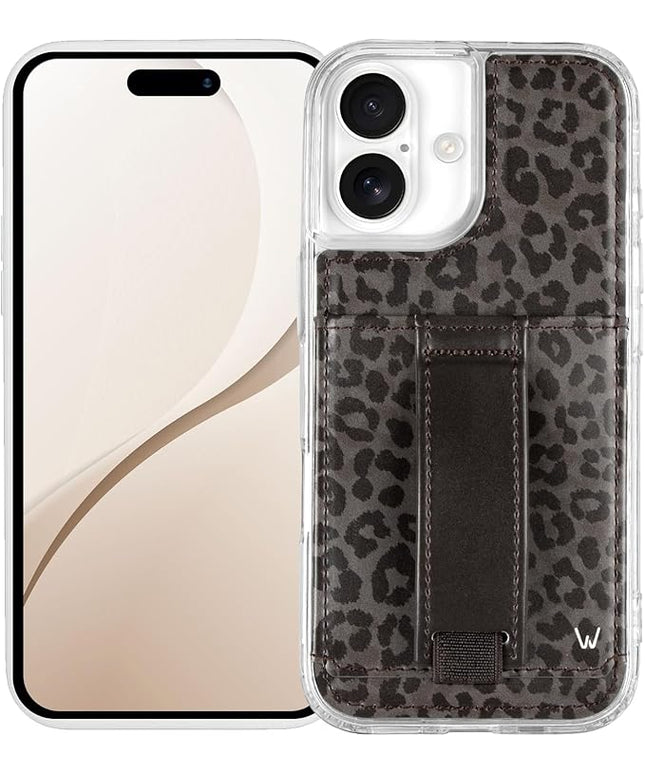 Walli Cases for iPhone 17 Case Aesthetic Wallet Phone Case Card Holder, Securely Holds up to 2 Cards - Cute, Trendy Phone Cover for Women, fits iPhone 17 with Kickstand & Finger Strap