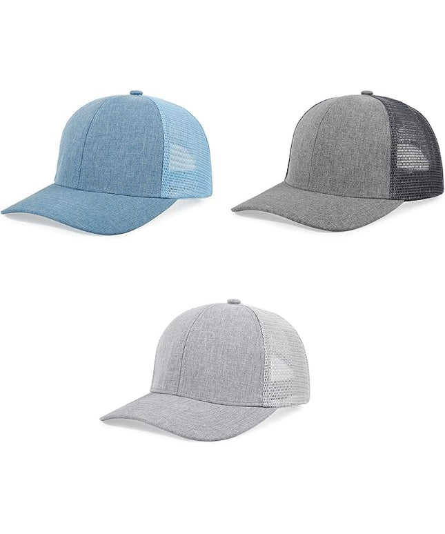 kozinu Unisex Trucker Hats Blank Mesh Snapback Hats Sport Plain Baseball Caps Adjustable Fitted Hat