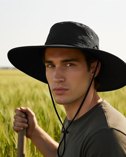 Wide Brim Bucket Hat Men Fishing Hiking Gardening Hat for Men and Women Fisherman Hat UPF 50+