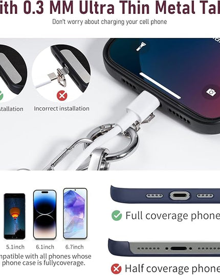 Clip and Go Strap for Phone with Wallet Crossbody Phone Lanyard and Detachable Checkered Bag with ID Window and RFID Pouch for Daily Travel.