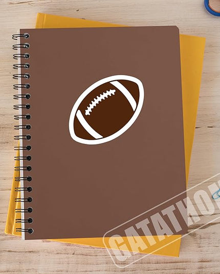 (3PCS) Football Stickers – Waterproof Vinyl Decals for Water Bottle, Laptop, Scrapbook, Poster Board, Phone Case, Helmet – Fun Sports Stickers for Boys, Girls, Moms, Dads – 3" x 2.7"