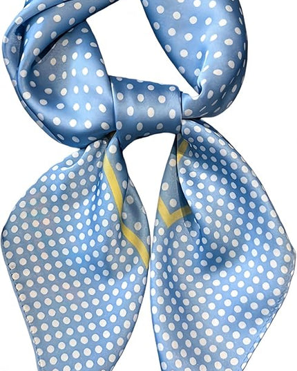 MINIDORA Satin Scarves for Women 27.5 × 27.5 inches Medium Square Elegant Silk Feeling Head Scarf