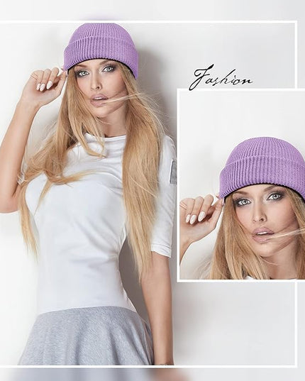 SATINIOR Trawler Beanie Watch Hat Roll-up Edge Skullcap Fisherman Beanie for Women Men