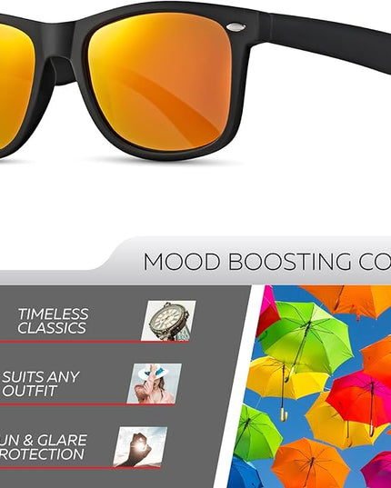 Retro Rewind Polarized Sunglasses for Men and Women - UV Protection Classic Sun Glasses