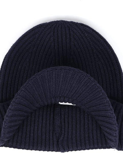 Zylioo Oversize Beanie Hats, XXL Big Size Ribbed Knit Cuffed Winter Hat for Cold Weather, Warm Skull Watch Cap