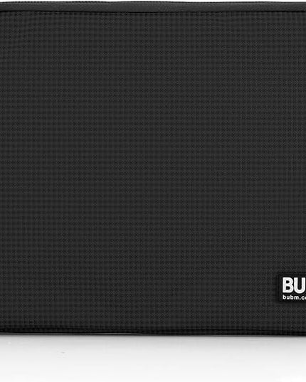 BUBM Double Layer Electronic Accessories Organizer, Travel Gadget Bag for Cables, USB Flash Drive, Plug and More, Perfect Size Fits for iPad Mini (Medium, Black)