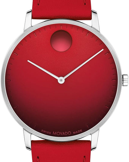 Movado Face Men's Luxury Quartz Watch - Swiss Movement - Water Resistance 30 Meters (3ATM) - Elegant Timepiece - Gift for Him - 41mm