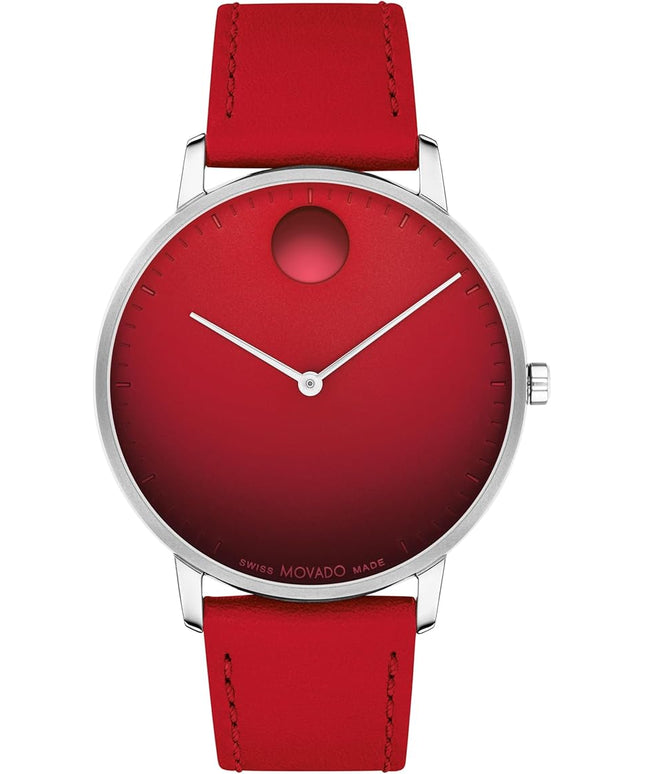 Movado Face Men's Luxury Quartz Watch - Swiss Movement - Water Resistance 30 Meters (3ATM) - Elegant Timepiece - Gift for Him - 41mm