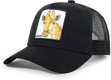 Classic Unisex Various Animal Series Embroidery Farm Adjustable Mesh Snapback Trucker Hat