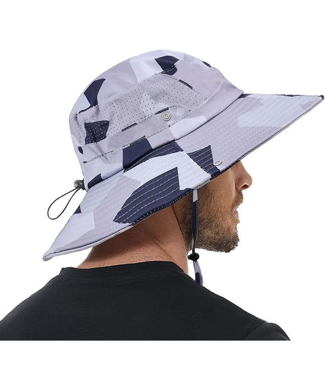Sun Hat for Men Women UPF 50+ Fishing Hats Waterproof Wide Brim Boonie Bucket Hat for Safari Beach Hiking Garden