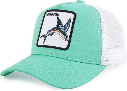 Classic Unisex Various Animal Series Embroidery Farm Adjustable Mesh Snapback Trucker Hat