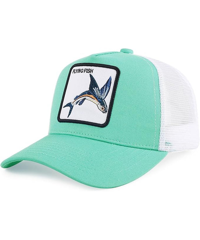Classic Unisex Various Animal Series Embroidery Farm Adjustable Mesh Snapback Trucker Hat