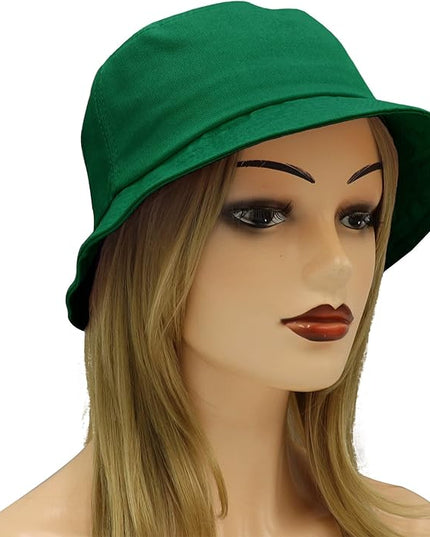 Umeepar Unisex Cotton Packable Bucket Hat Sun Hat Plain Colors for Men Women