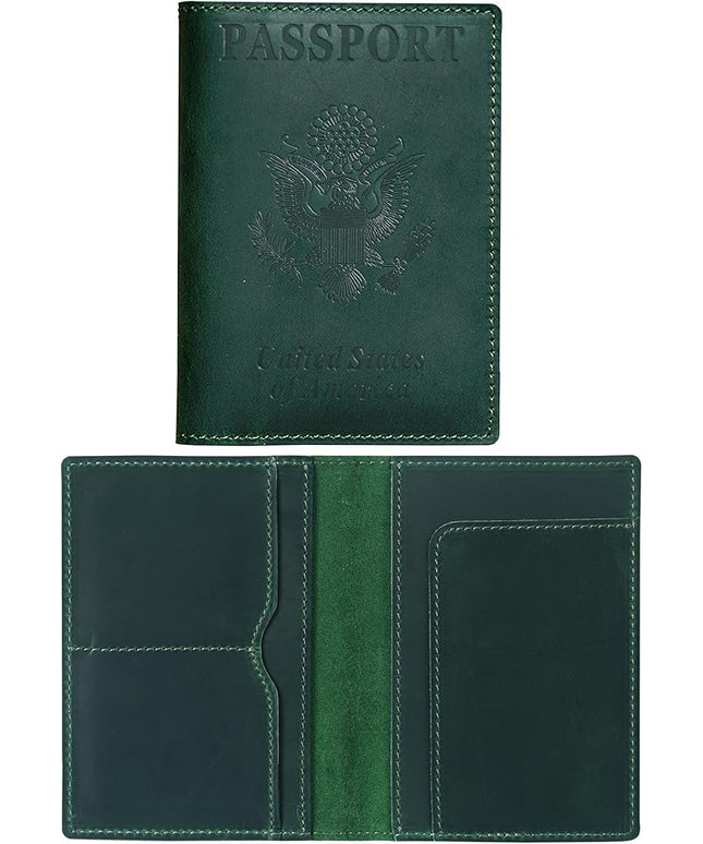 HIFA Leather Passport Holder, Handmade Passport Cover with Card and Ticket Slot - Genuine Leather, Elegant Design, Easy Access - Passport Case, Passport Wallet, Passport Holder