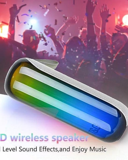 T&G Bluetooth Shower Speaker, Portable Wireless Speaker with Deep Bass & Cool Lights, IPX4 Waterproof, TWS Pairing, Perfect Stocking Stuffer for Men, Women, Teens, Boys & Girls