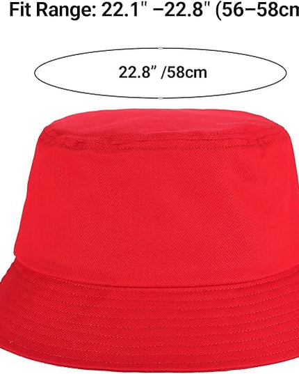 Umeepar Unisex Cotton Packable Bucket Hat Sun Hat Plain Colors for Men Women