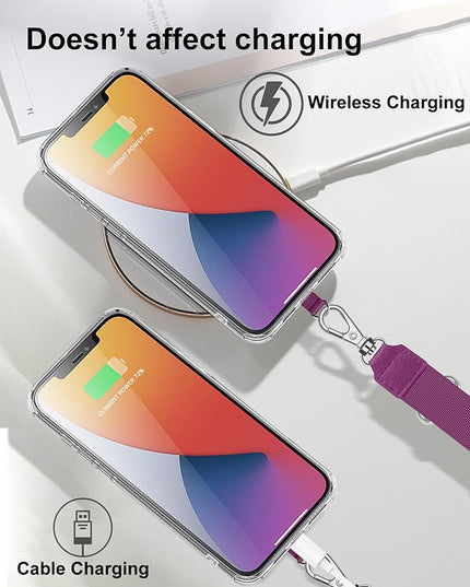 SHANSHUI Phone Lanyard, 2 Pack Phone Lanyard Strap 4X Durable Tether Tab Universal Nylon Neck Phone Strap Crossbody Lanyard for Cellphone Fit All Smartphones