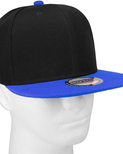 Classic Snapback Hat Cap Hip Hop Style Flat Bill Blank Solid Color Adjustable Size
