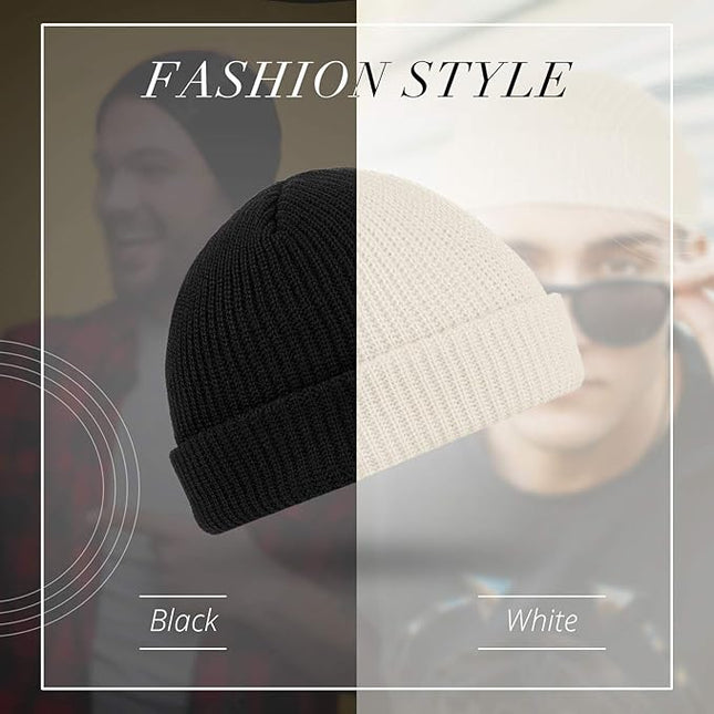 SATINIOR Trawler Beanie Watch Hat Roll-up Edge Skullcap Fisherman Beanie for Women Men