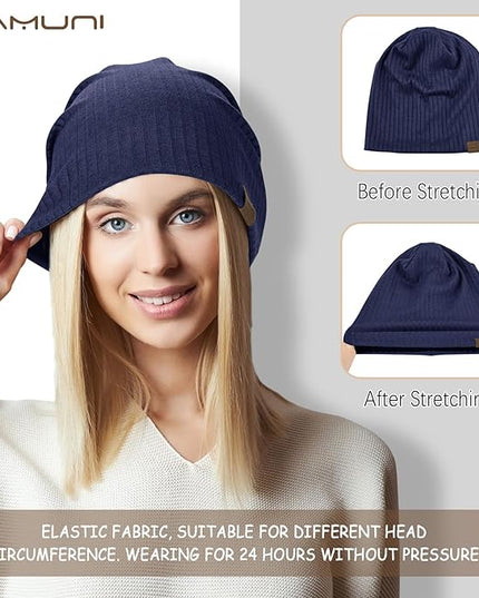 Slouchy Beanie for Men Women Soft Lightweight Running Beanie Hat Chemo Cap Skull Cap