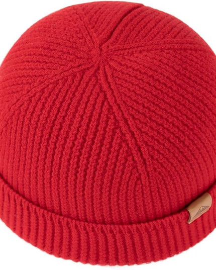TOP-EX PolarWool™ 100% Merino Wool Fisherman Beanie Hat | Soft Single Layer Warm Short Sailor Trawler Cap for Men Women