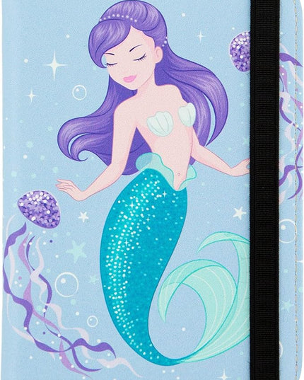 Passport Holder,Cute Passport Cover for Women Men,Travel Document Organizer Holder Boy Girl Wallet personalized Leather Rfid Passport Wallet (Mermaid)