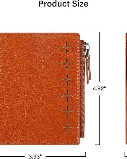 Lavemi Ultra Thin Small Compact Leather Womens Girls Wallets RFID Blocking Credit Card Holder for Women