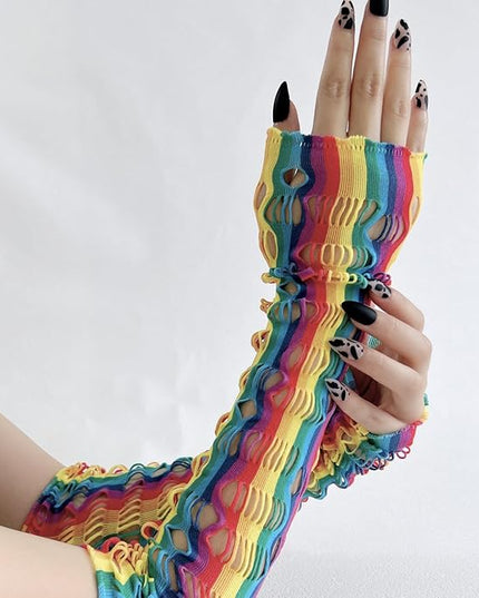 Specell Embroidered Flowers Lace Fingerless Gloves - for Bridal Wedding Cocktail Tea Party Evening Prom Costumes Cosplay