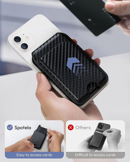 Magnetic Wallet for iPhone, Compatible with MagSafe Adjustable Stand Wallet, RIFD Blocking Leather Magnetic Card Holder for iPhone 17/16/15/14/13/12 Series, Not for iPhone 13/12 Mini