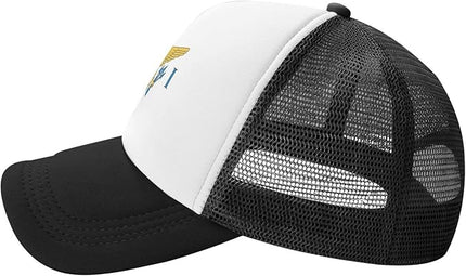 Cute Flag Baseball Cap for Men Women Mesh Trucker Hat Adjustable Patriotic Snapback Baseball Hat for Sports Running