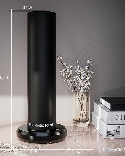 The Magic Scent Bluetooth Tower Diffuser Home & Office - Smart Ultra-Quiet for Home & Hotel - Waterless Cold-Air Programmable Professional Diffuser Machine - Essential Aroma Oil Included