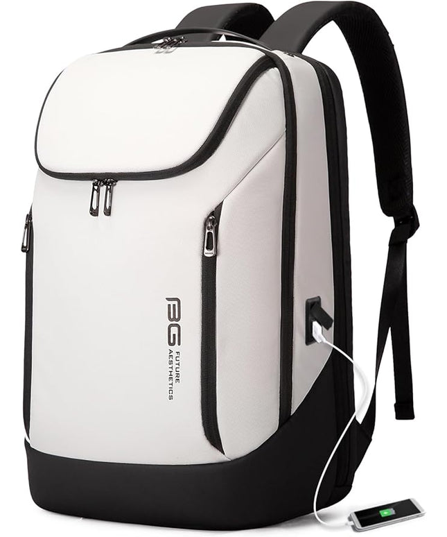 BANGE Business Smart Backpack Waterproof fit 15.6 Inch Laptop Backpack with USB Charging Port,Travel Durable Backpack