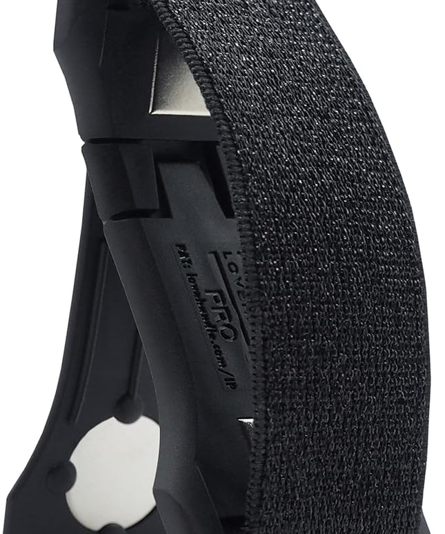 LOVEHANDLE PRO Premium Phone Grip - Elastic Phone Strap - Magnetic Phone Mount and Kickstand for Smartphone and Tablet - Black Glitter
