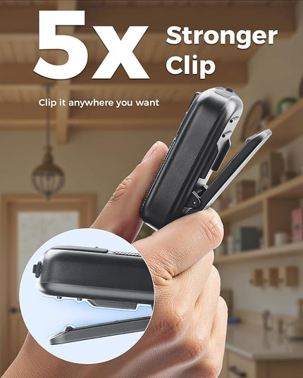 SUPERONE 2026 Upgrade Wearable Bluetooth Speaker with Voice Assistant & Mic, IPX7 Waterproof Clip-on Portable Speaker, TWS Pairing, Up to 30H of Play, Supports Siri/Google/Alexa