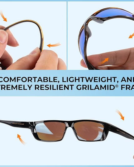 KastKing Huzzah Polarized Sport Sunglasses for Men and Women, Ideal for Driving Fishing Cycling and Running,UV Protection
