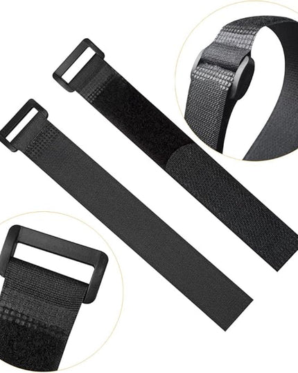 Reusable Fastening Cable Straps and Cable Ties Set 24 Pack(8"-12"-18"-24"), Adjustable Hook Loop Cord Management Wire Organizer Straps