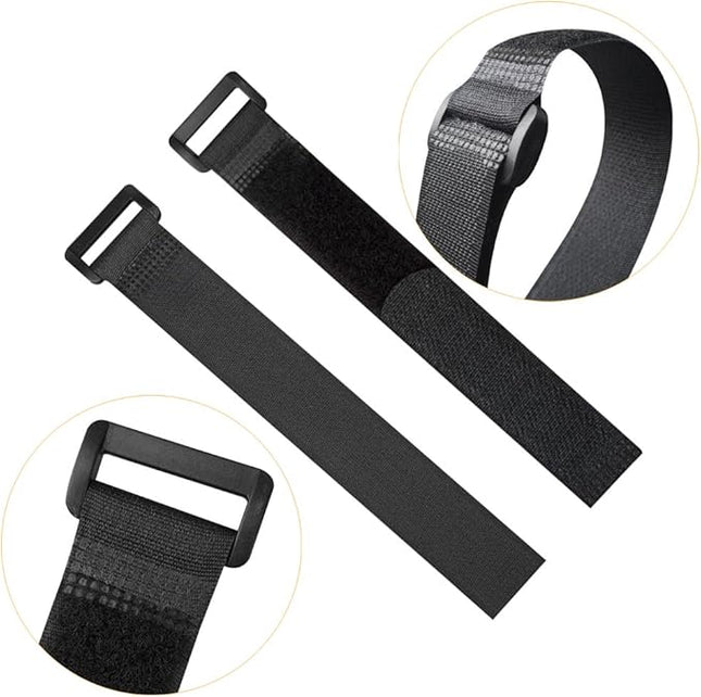 Reusable Fastening Cable Straps and Cable Ties Set 24 Pack(8"-12"-18"-24"), Adjustable Hook Loop Cord Management Wire Organizer Straps