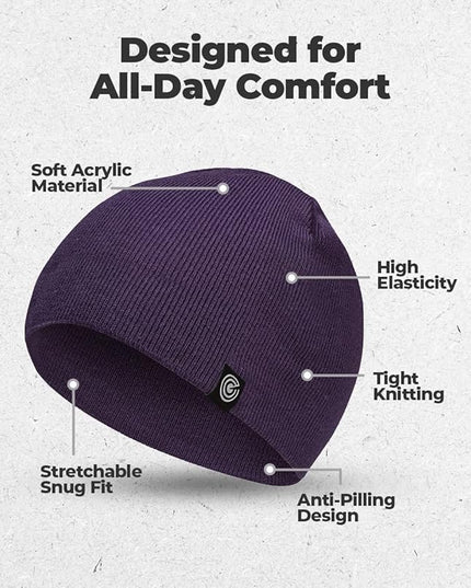 Original Beanie Cap - Soft Knit Beanie Hat - Warm and Durable
