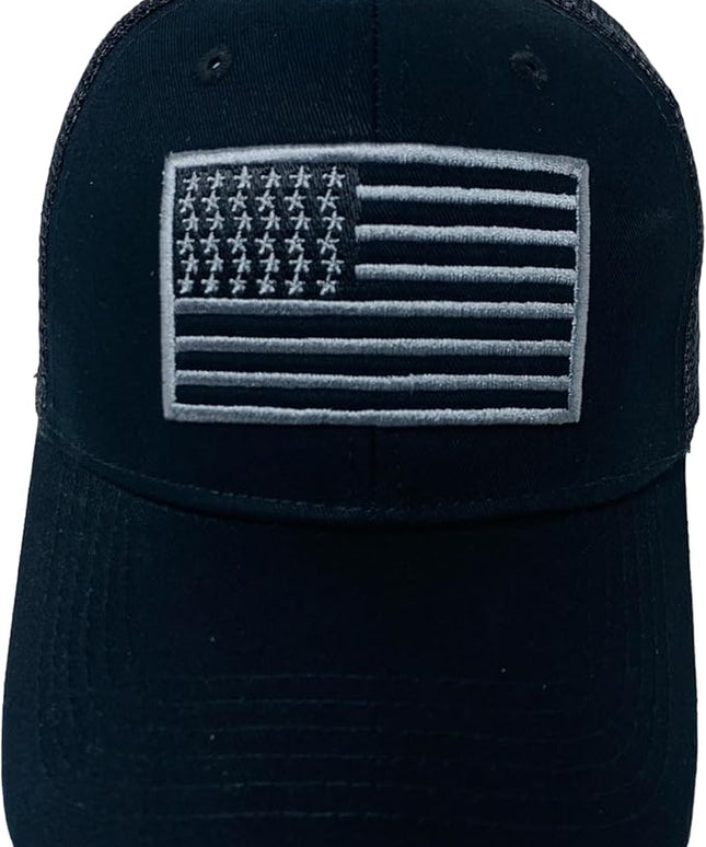 Roytrense Embroidered American Flag Unisex Baseball Cap (100% Cotton)