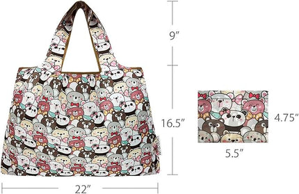 allydrew Large Foldable Tote Nylon Reusable Grocery Bags